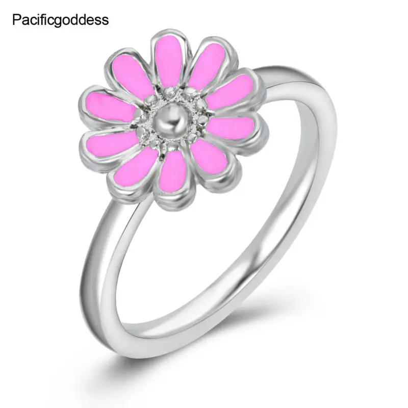 Кольца из нержавеющей стали в виде подсолнуха черное белое и красное кольцо на