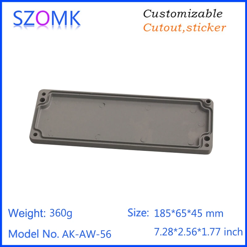 1 шт. водонепроницаемый алюминиевый литой электронный корпус IP66 185*65*45 мм|aluminium