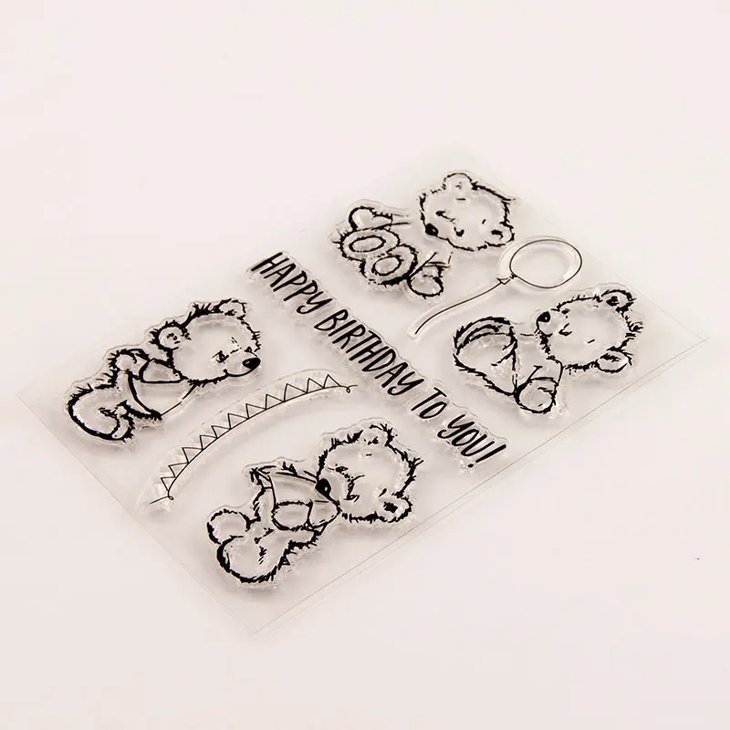 Силиконовые штампы для дневника прозрачные в виде главы на день рождения