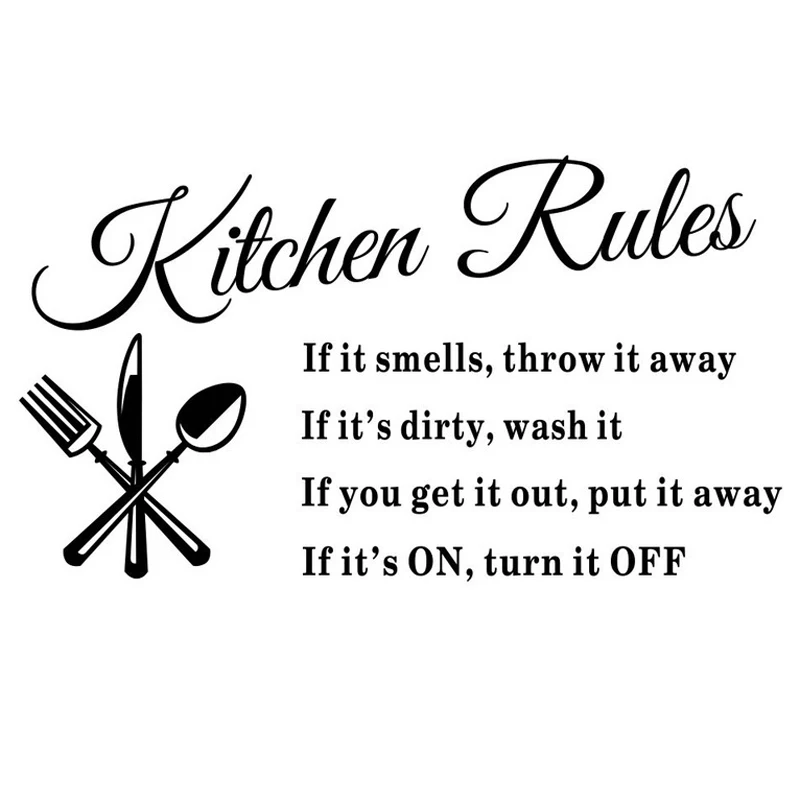 Виниловые наклейки на стену для гостиной кухни детской комнаты с надписями