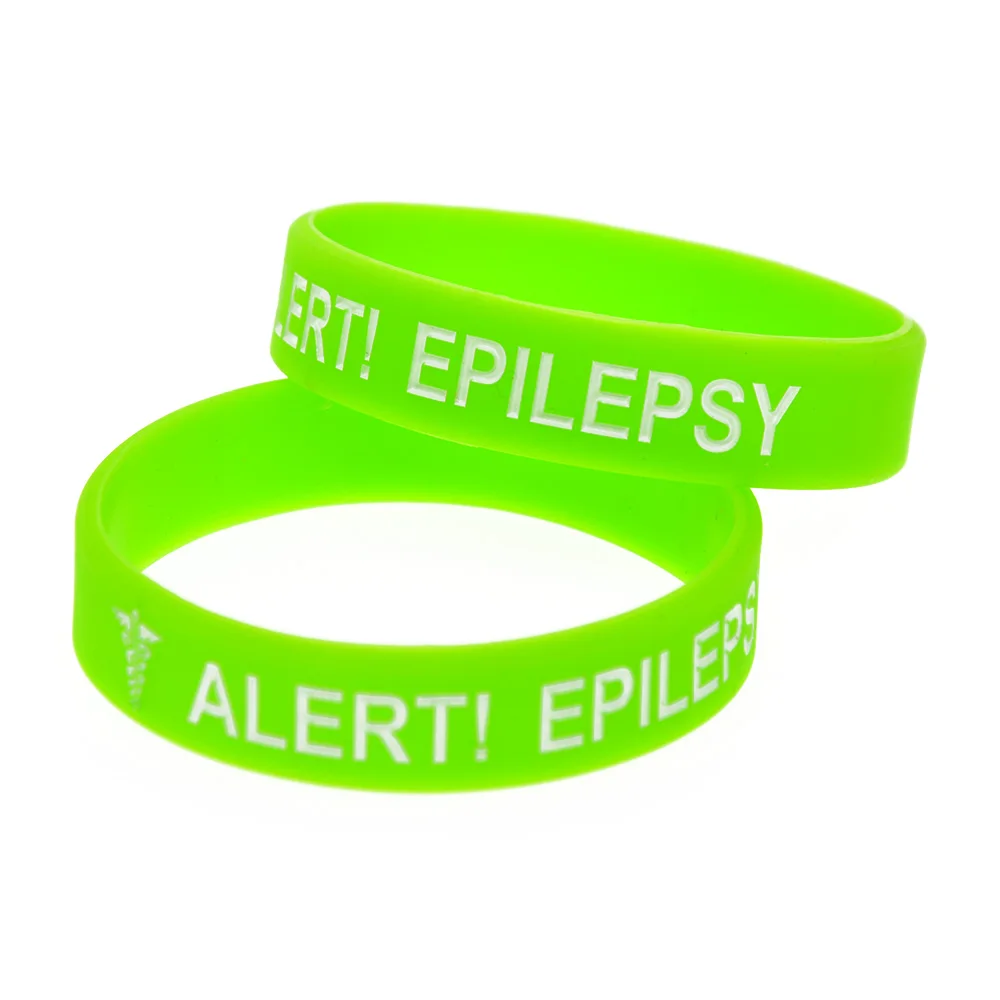 OBH 1 шт. оповещения эпилепсии Wristband Силикона комплекты джинсовой одежды Размеры