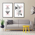 Необычное искусство, геометрические треугольники, Постер в скандинавском стиле, Настенная картина для детей, гостиной, домашний декор