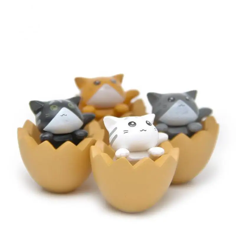 4 шт. Diy Kawaii Eggshell игрушки для кошек миниатюрные милые животные кошка кукла Дети