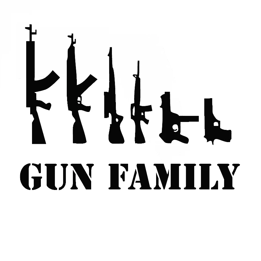 Gun Family Car Sticker Bumper Cute Decor Waterproof Removable ZP063 | Stickers