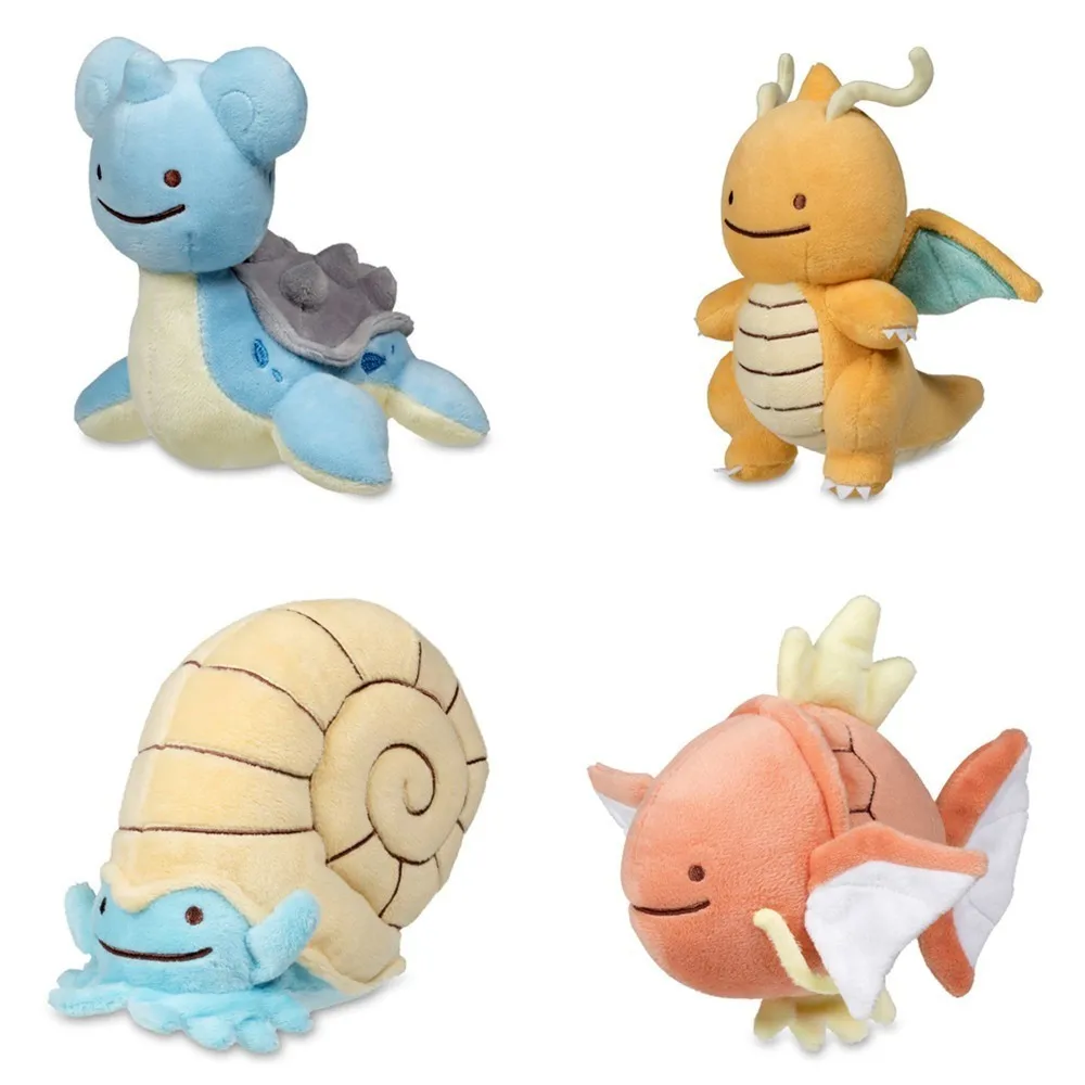 Pokemon аниме брелок карманные монстры держатель фигурка Dragonite Lapras Omanyte плюшевые