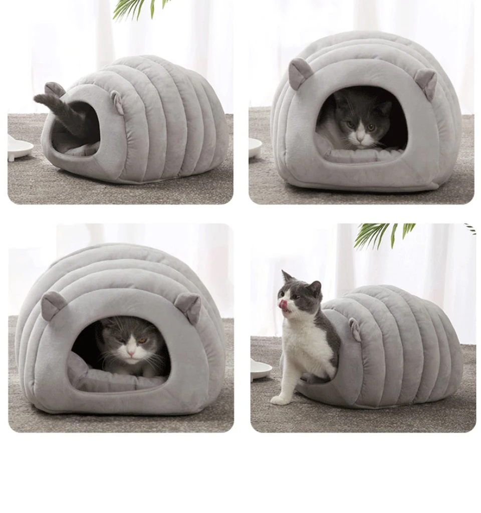 Складной домик для кошки HEYPET мягкий коралловый флисовый коврик для кошек кровать для маленьких собак спящие коты кровать для щенка коврик для домашних животных принадлежности