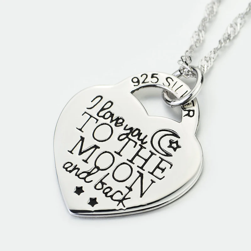 Женское колье чокер с подвеской Я люблю тебя на Луну изящное ювелирное изделие из