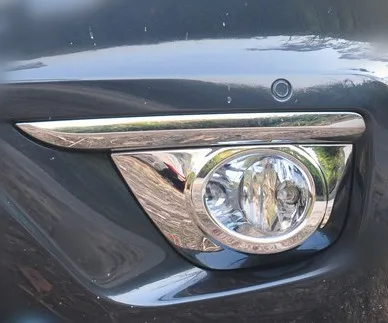 Car Front Fog Light Lamp Cover ABS Chrome decorative Trim 2pcs for 2012 2013 2014 Koleos accessories | Автомобили и мотоциклы