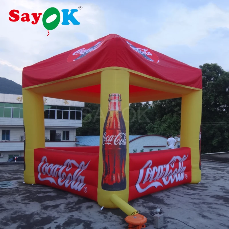 

Hot sale inflatable tent, inflatable kiosk for advertising, inflatable standing booth for promotion