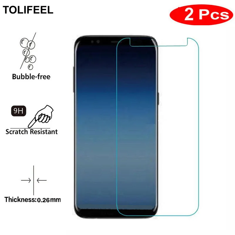 2PCS TOLIFEEL Tempered Glass For Samsung Galaxy A8 2018 Screen Protector 9H 2.5D Protective Film A830 | Мобильные телефоны и