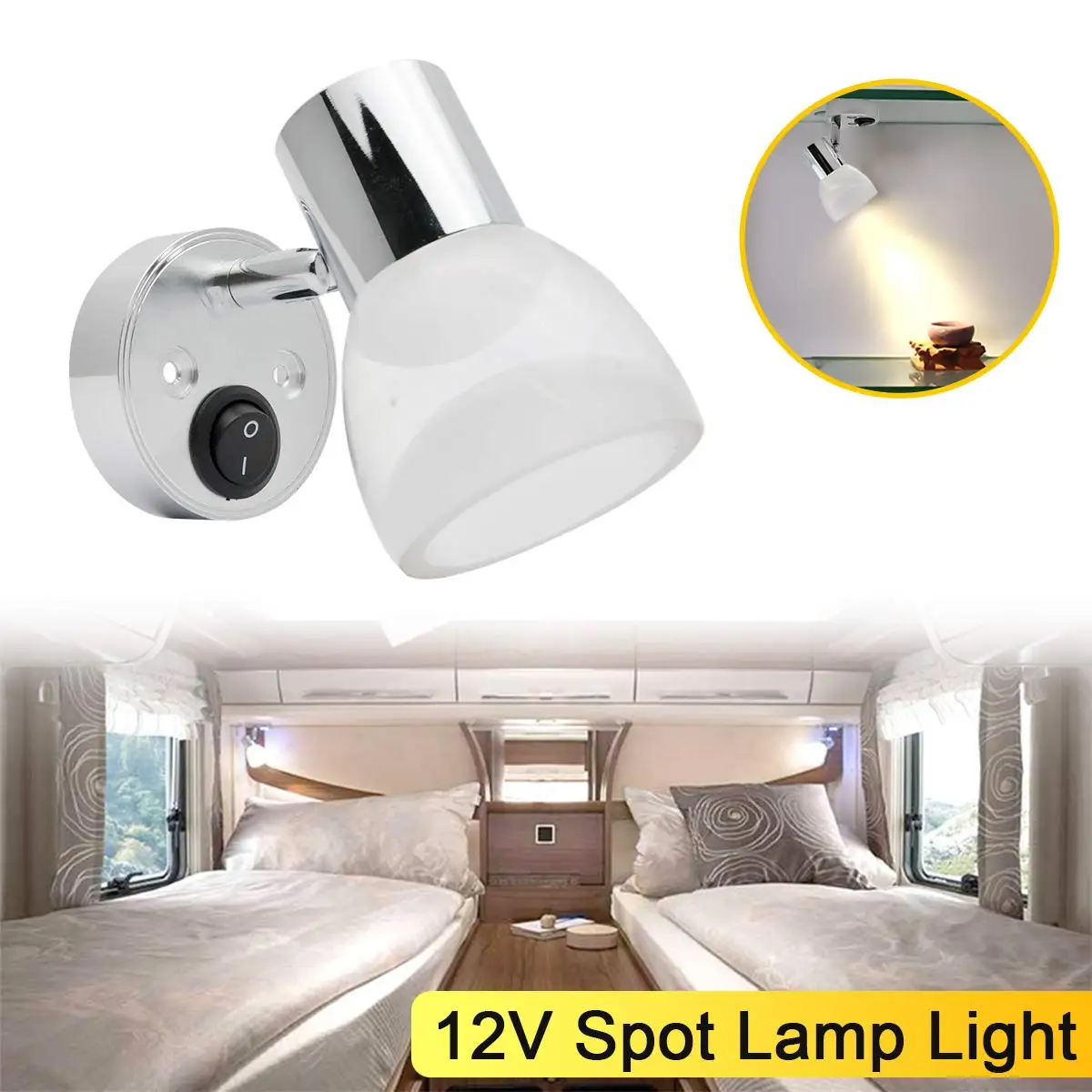 Светодиодный точечный светильник с теплым настенным шкафом 12 В постоянного тока