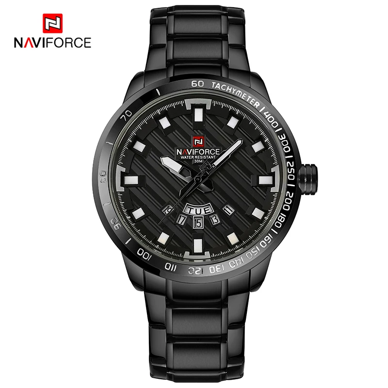 BB Мужские кварцевые часы NAVIFORCE, роскошные спортивные часы, деловые серебряные стальные часы, водонепроницаемые наручные часы, мужские часы - Цвет: BB