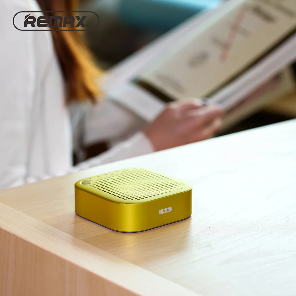 REMAX Портативный Мини Bluetooth 4 2 Динамик 1200 мАч Metal стерео музыку бас HD звук 5 Вт