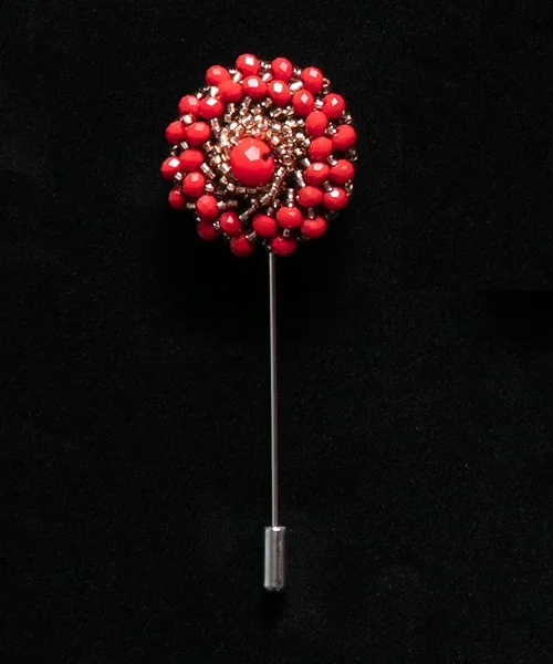 No.13 lapel pin 26 цветов расшитая бисером Цветочная Мужская булавка на лацкане с кристаллами новая роскошная модная мужская брошь для костюмов ручная работа Брошь со стразами на булавке аксессуар - Окраска металла: No.13 lapel pin