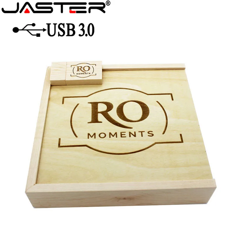 JASTER деревянный фотоальбом usb+ коробка usb флэш-накопитель USB 3,0 Флешка 4 ГБ 16 ГБ 32 ГБ 64 ГБ фотография свадебный подарок(170 мм* 170 мм* 35 мм