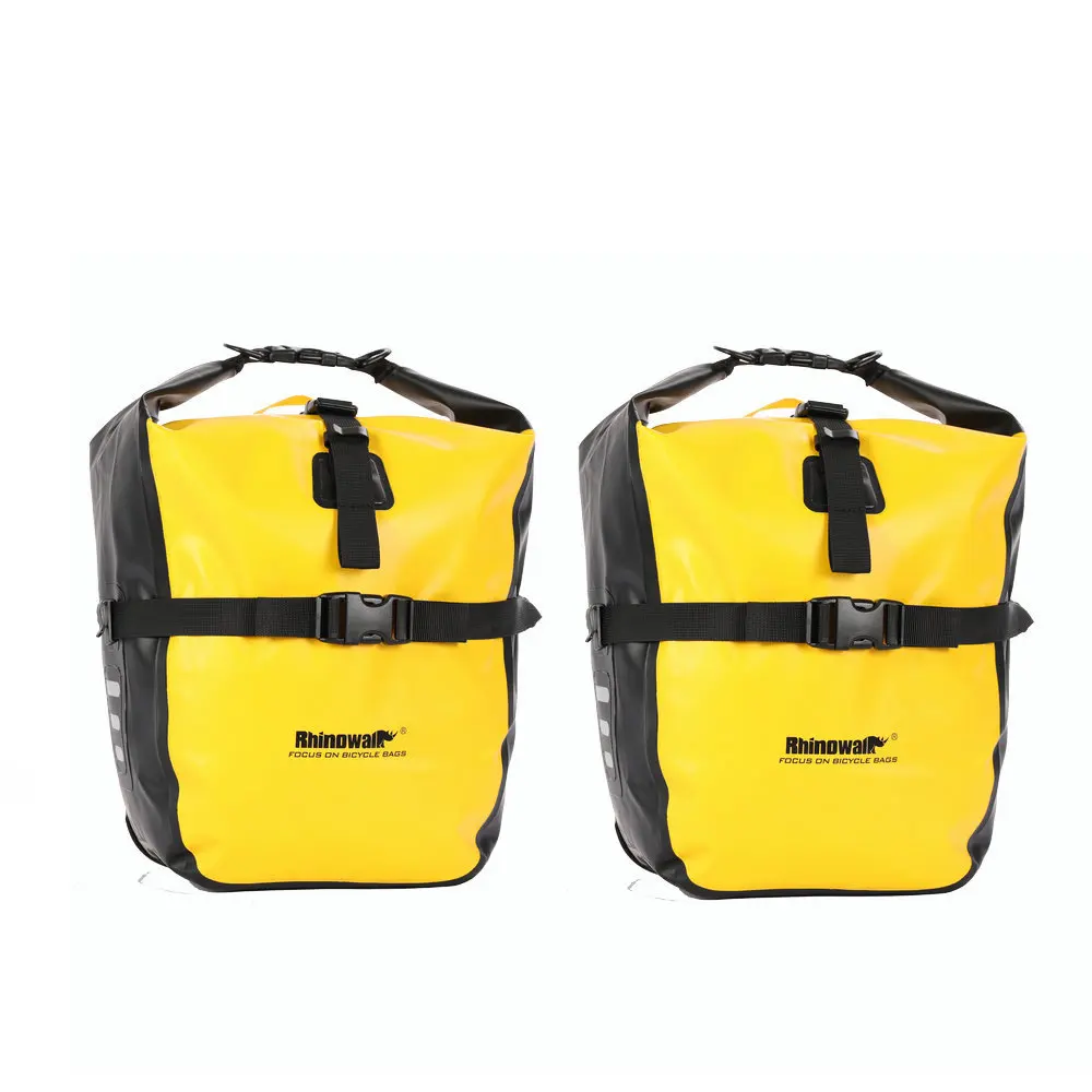 2 Pieces Size S Rhinowalk 20L велосипедная сумка, водонепроницаемая переносная велосипедная сумка на переднее колесо, задняя стойка, заднее сиденье, сумка для багажника, велосипедная сумка MTB - Цвет: 2 Pieces Size S