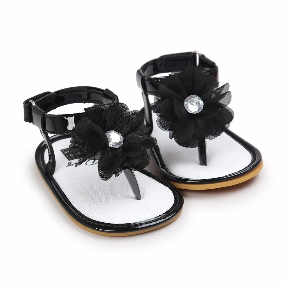 

Delebao New Design Style Baby Girl Clamp Shoes With Big Flowers Baby Flip Sandals For 0-18 Months