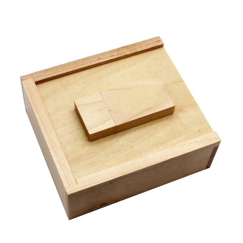 JASTER maple walnut usb с деревянный корпус, usb флэш-накопитель Флешка 4 ГБ 8 ГБ 16 ГБ 32 ГБ 64 ГБ логотип клиента свадебный подарок 105*95*40 мм - Цвет: Maple