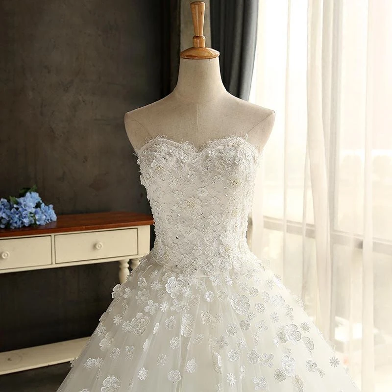Lace Wedding Dress Ball Gown Sweetheart Tulle Gowns Weeding Weding Bridal Bride Dresses Weddingdress vestido de noiva | Свадьбы и
