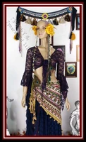 lace belly dance top flamenco dance top korea lace blouse top with trumpet sleeves di92