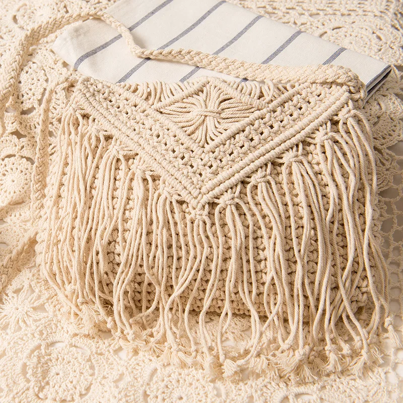 Dropshipping 2018 Women Tassel Weave Straw bag Summer Travel Beach Bag Bohemia Shoulder Messenger bags for | Багаж и сумки