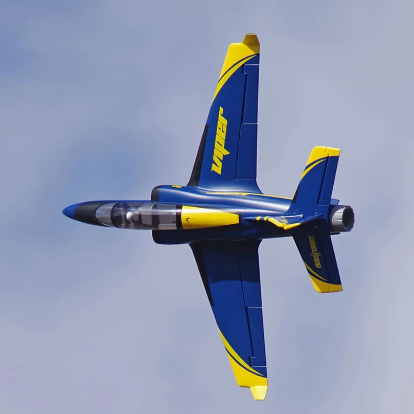 FMS 70 мм Ducted Fan EDF Super Viper Jet Trainer Blue 6S 6CH с убирающими клапанами EPO PNP RC модель