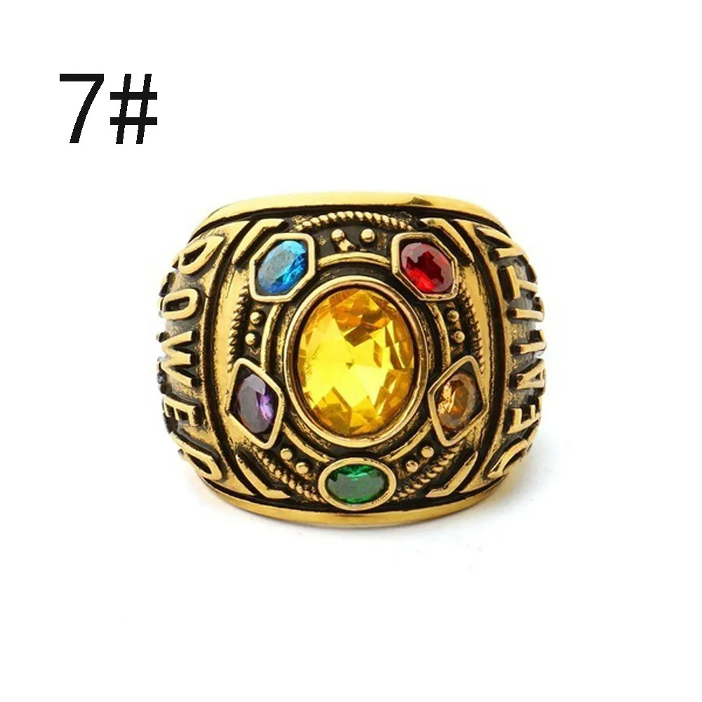 Кольцо силы Infinity Wars танос ювелирное изделие письмо мужское кольцо модный новый