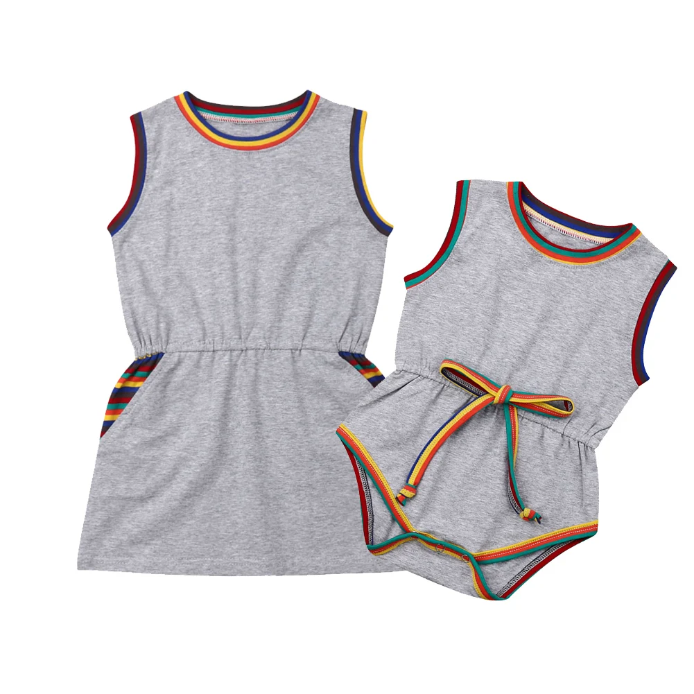 Одежда серого цвета боди одежда с круглым вырезом Летний комбинезон без рукавов 1