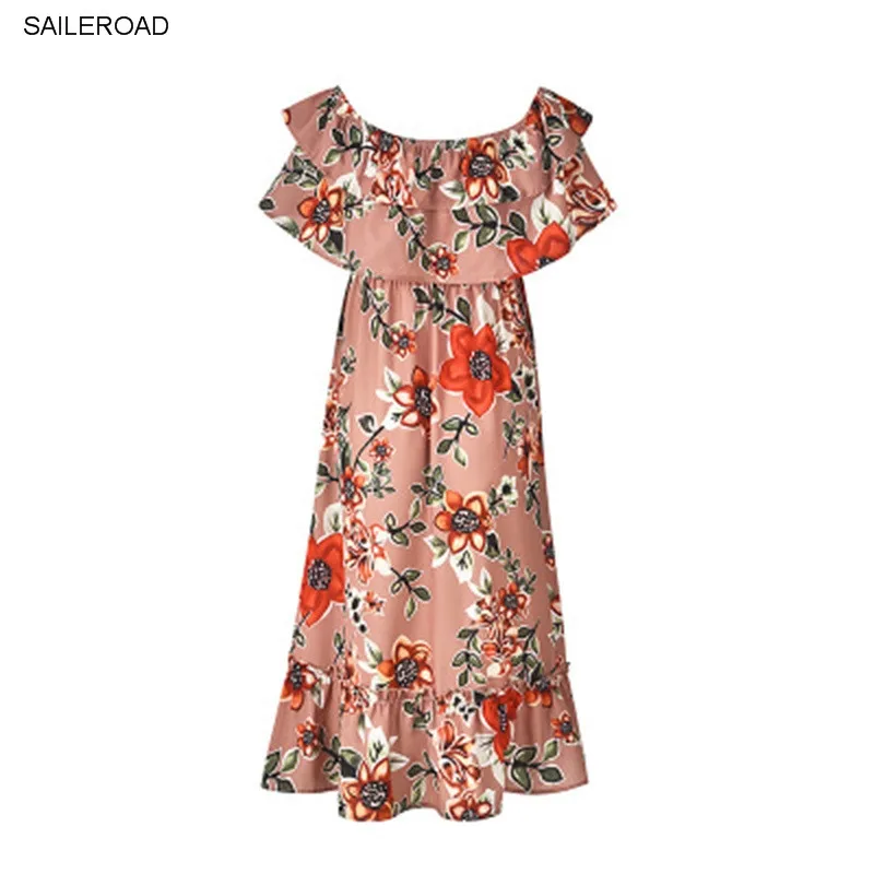 Robe Femme Ete 2019 Длинное Платье женское пляжное летнее платье с оборками винтажное