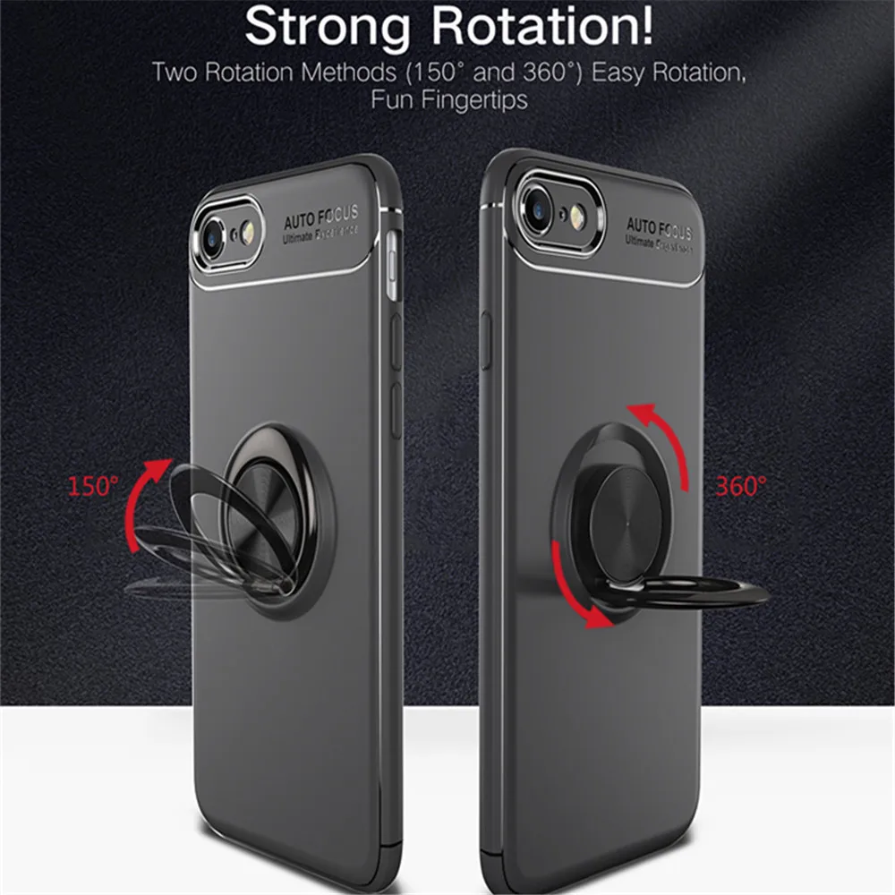 Чехол для iPhone 7 8X6 S 6 Plus автомобильный держатель Магнитный кронштейн с кольцом