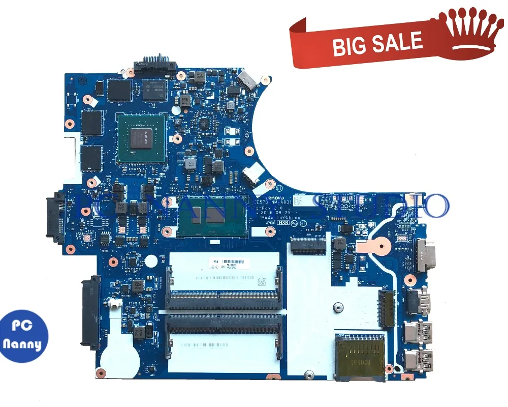 ПК Няня для ноутбука Lenovo ThinkPad E570 материнская плата NM A831 DDR4 01HW728