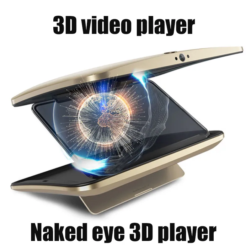 Топ mp4 слой 3D экран дисплея открытое отверстие 3D плеер 3D коробка с Wi-Fi bluetooth Батарея для android мобильного телефона