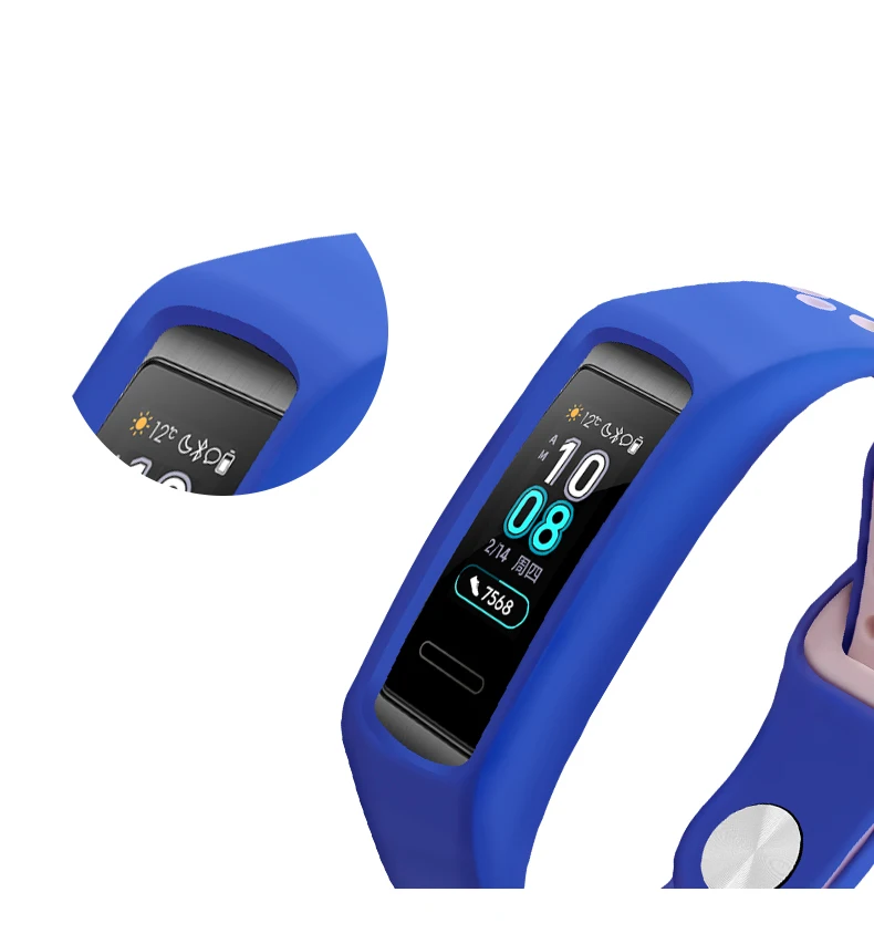 Силиконовый ремешок для huawei band 3 /3 pro двухцветный мягкий силиконовый умный