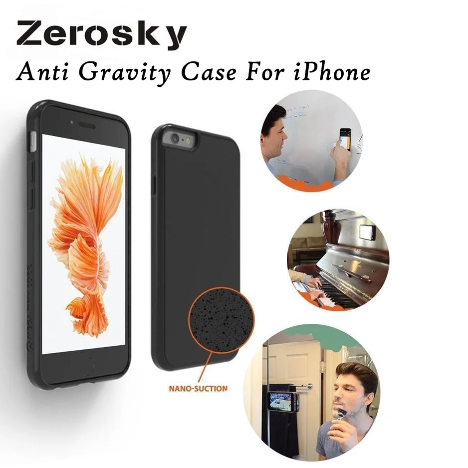 Zerosky 2017 новая технология антигравитационный чехол для iPhone 7 8 /7 Plus телефона 6 6s plus