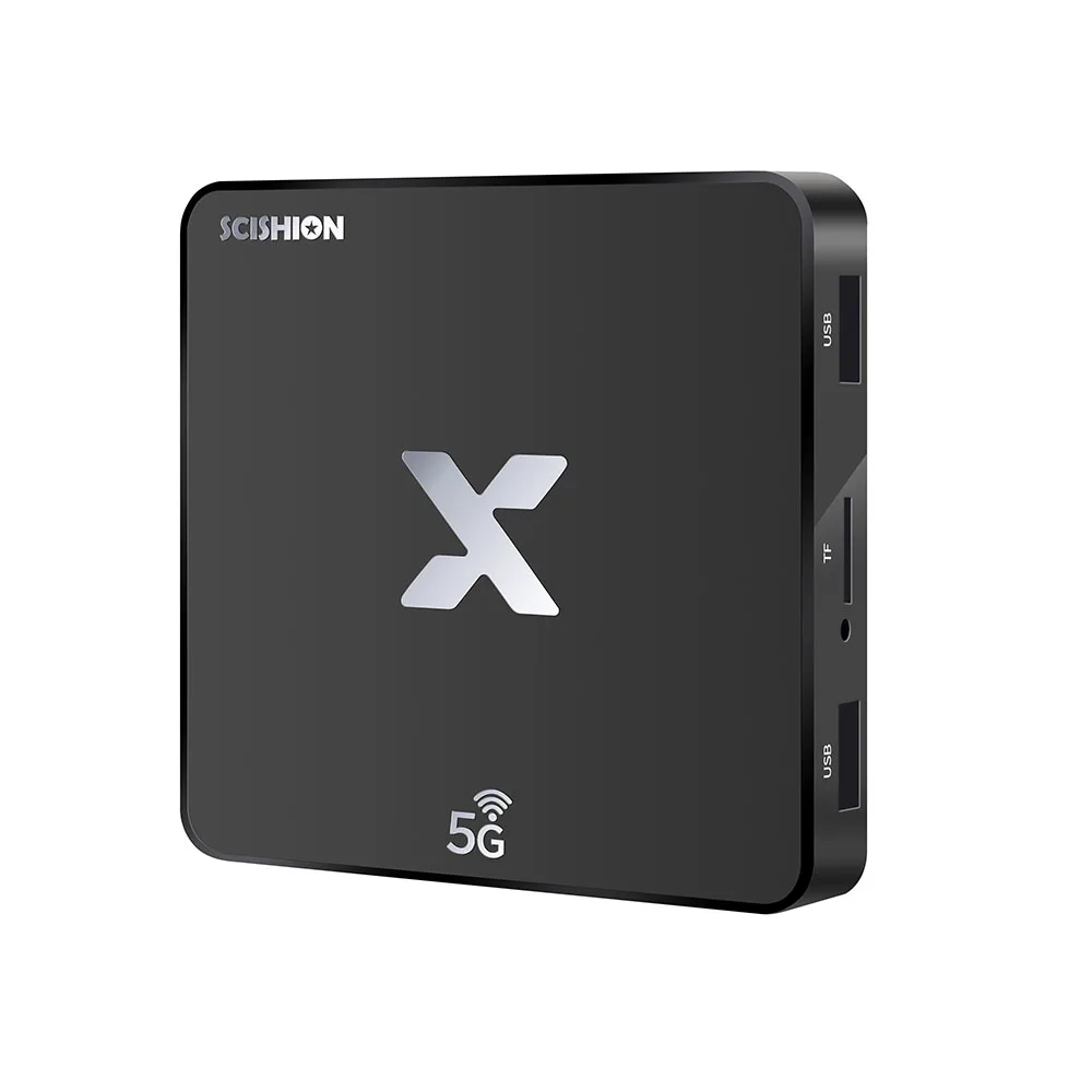 SCISHION модель X 4K Smart tv Box Android 8 1 Rockchip3229 2 Гб 16 5 г WiFi 100 Мбит/с H.265 телеприставка PK MAGICSEE N5