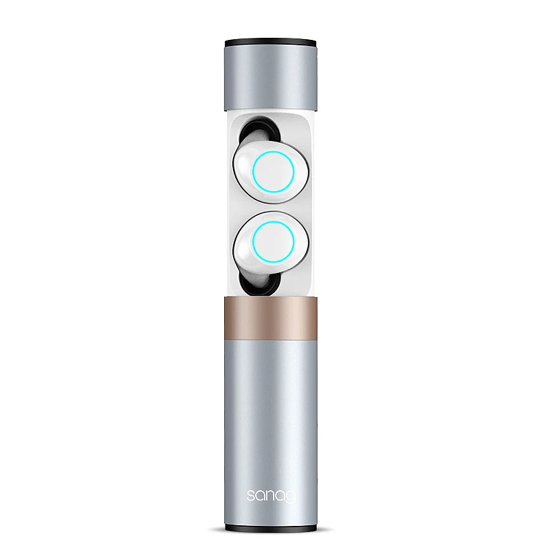 Silver Sanag J1 Tws Bluetooth 5,0 наушники мини беспроводные наушники-вкладыши настоящие беспроводные наушники стерео гарнитура с микрофоном для Xiaomi Iphone X Pho - Цвет: Silver