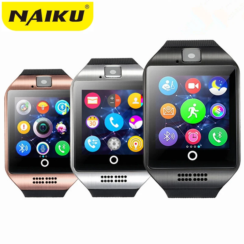 Смарт-часы NAIKU Bluetooth Q18 с камерой Facebook Whatsapp Twitter Синхронизация SMS Smartwatch поддержка