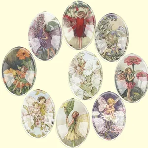 Стекло ручной работы, разные размеры, Овальный эльф, девушка, камея с плоским основанием, куполообразный кабошон, сделай сам, ювелирные изделия, Очаровательная подвеска для фото