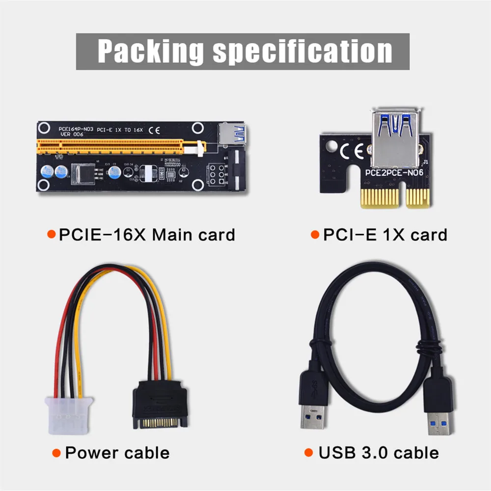 Оптовая продажа USB 3 0 PCI E Express 1X 4x 8x 16x расширитель переходника карта SATA 15pin папа к 4pin