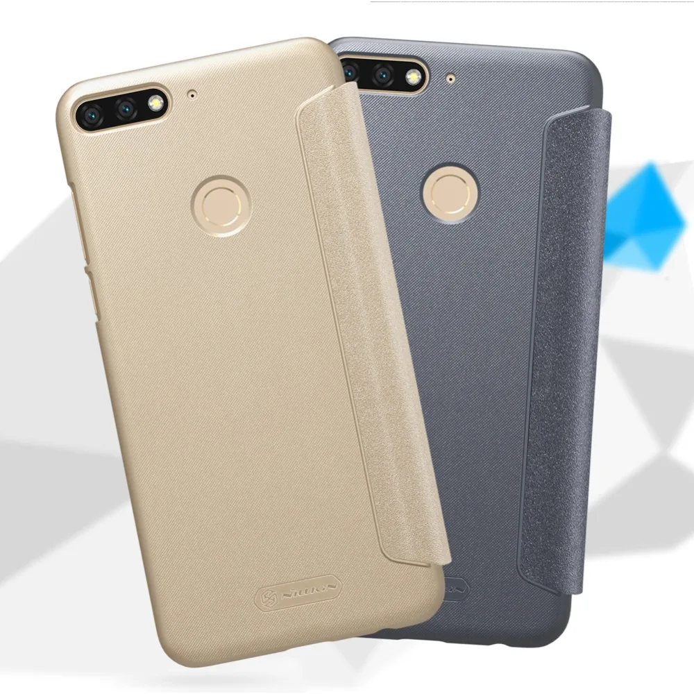 Чехол для Huawei Y7 prime 2018 чехол телефона NILLKIN PU + PC переноски Жесткий жесткий