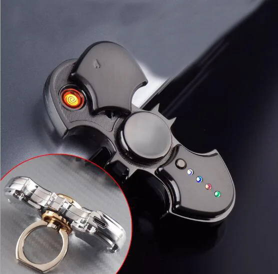 Креативная кольцевая пряжка пальчиковая Гироскопическая зажигалка USB зарядная