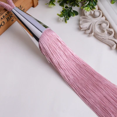 Pink Qgvish 2 шт. кисти для занавесок бахрома подхваты для подвешивания ремни шары связывающие веревки кисточки Ремни Аксессуары для штор завязываются назад домашний декор - Цвет: Pink