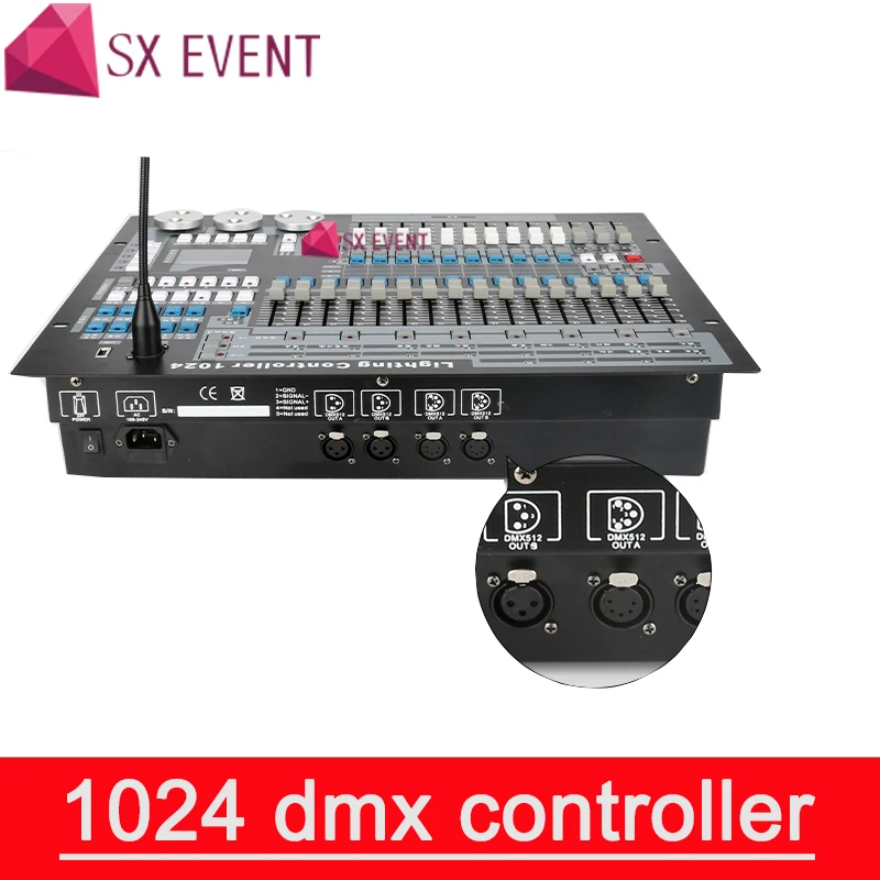 1024 канала DMX512 DMX Контроллер Консоль DJ Диско Оборудование Осветительные консоли Профессиональные сценические световые приборы управление включено