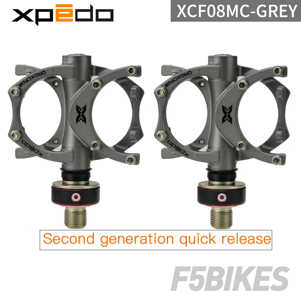 2nd Grey Веллго Xpedo XCF08MC велосипедные педали для езды на велосипеде MTB педали с подшипником из магниевого сплава педали 3 цвета 2-го поколения быстросъемные - Цвет: 2nd Grey