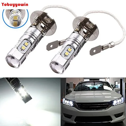 

New 2 x H3 10W High Power 2323 SMD 10 LED Bulb H1 Fog Driving Lights White