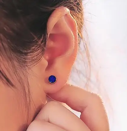 ed 005 2018 new crystal non-perforated heart-shaped cross-shaped round magnet suction ear male female punk non-pierced earrings | Украшения