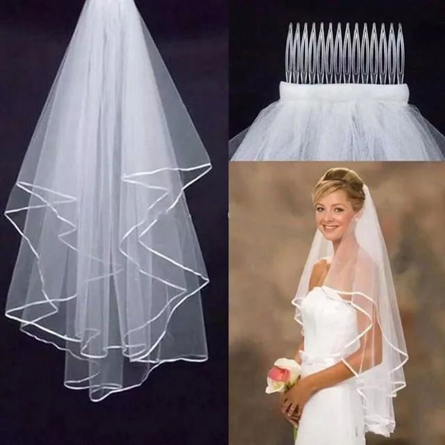 wedding accessories short bridal veils White lace veil high quality cheap noiva | Свадьбы и торжества