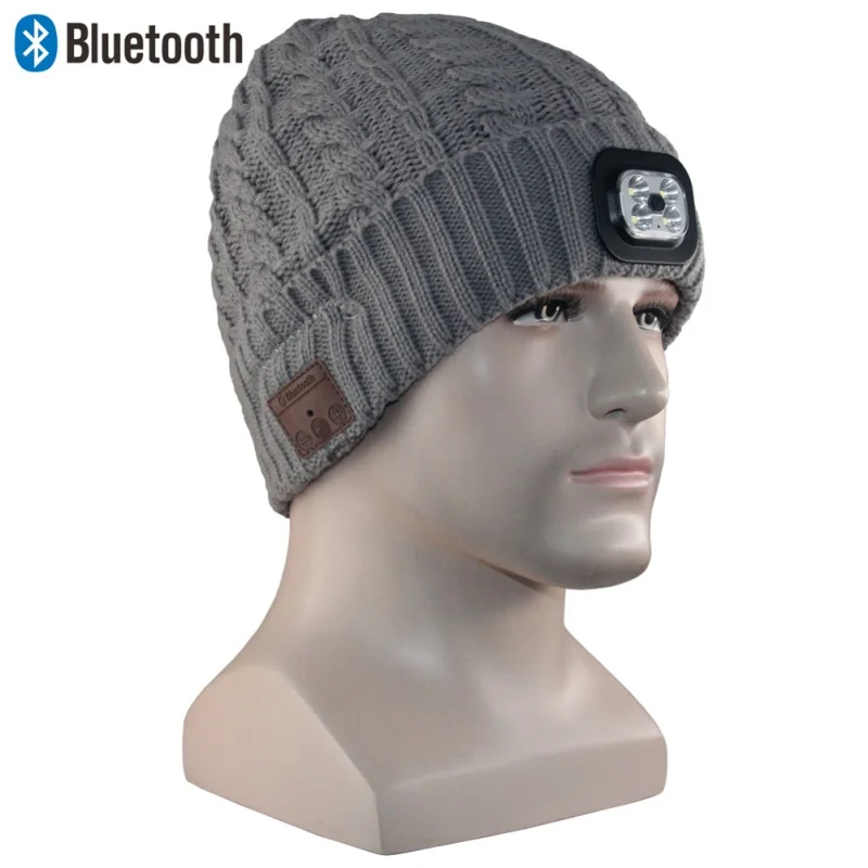 Беспроводной Bluetooth колпачок для наушников шапка вязаная плюс бархатная зимняя с