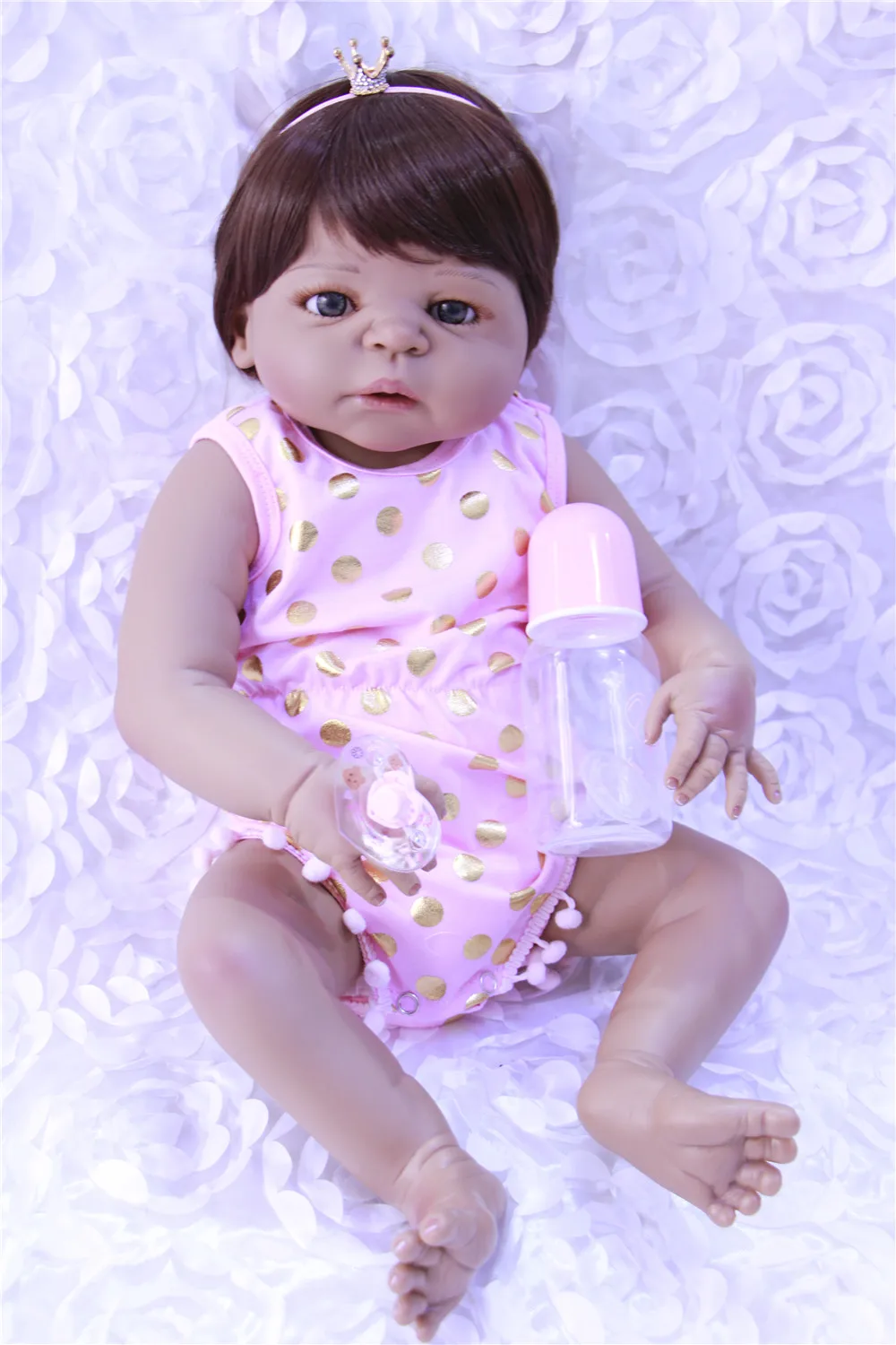 Кукла реборн силиконовая 55 см полностью силиконовая|reborn girl|silicone bebe rebornreborn for sale |