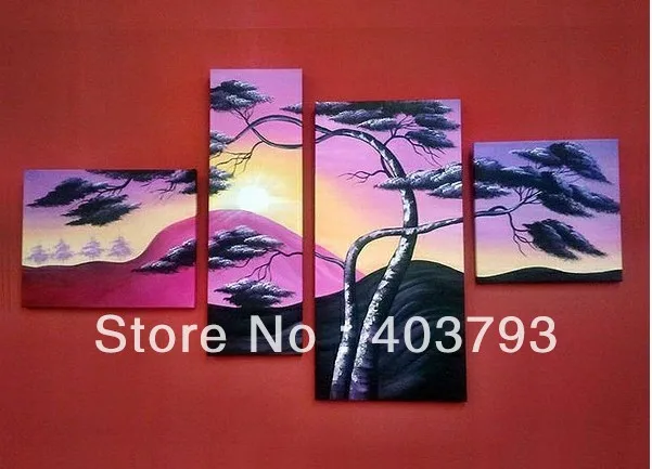 Высококачественная современная абстрактная огромная фотография на холсте сосна